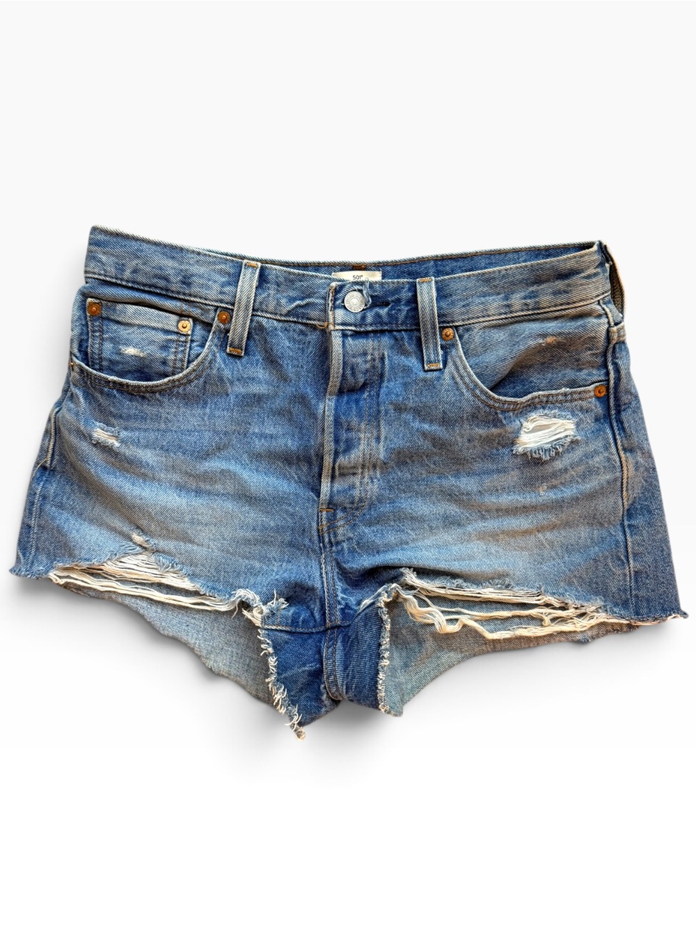 Levi's 501 Original High-Rise Denim Cutoff Jean Shorts